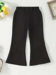 Girls' Sequins Tassel Fringe Bell Bottom Pants & Versatile Spring Fall Outerwear
