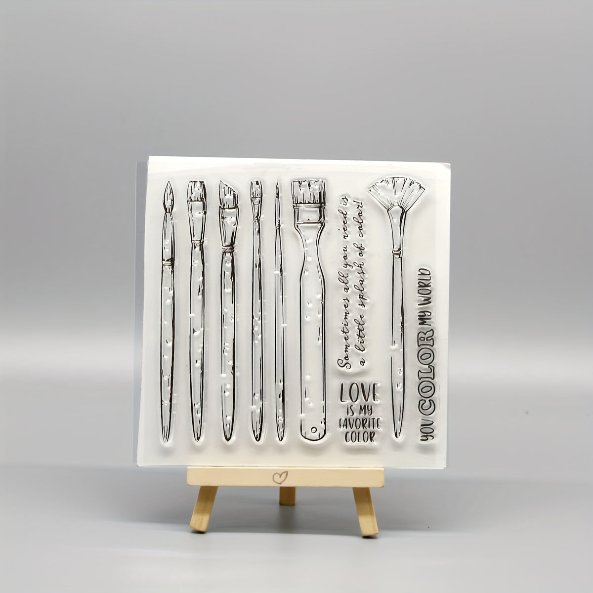 Transparent Silicone Stamp for Personalized Notebooks & Cards