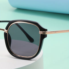 Kids Metal Square Frame Sunglasses UV Protection