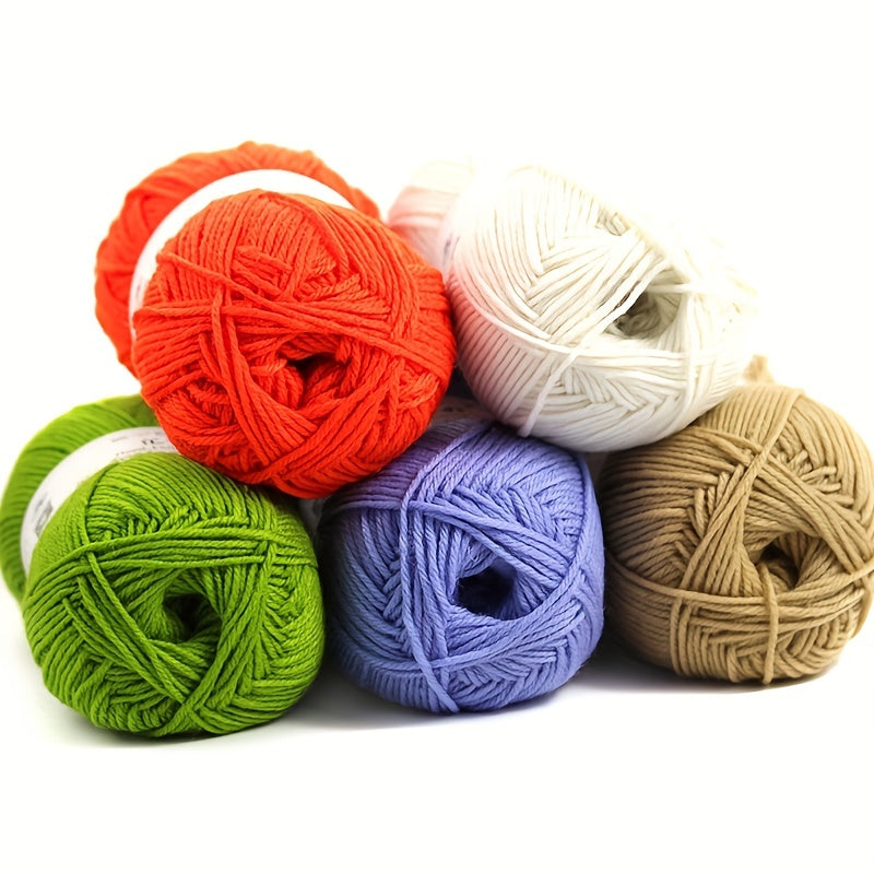 3pcs Assorted Soft 4-Ply Polyester Yarn for Knitting Crocheting