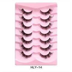 7 Pairs Fox Eye False Eyelashes Daily Stage Makeup Eyelashes
