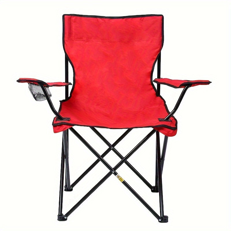 Portable Folding Chair With Armrest for Outdoor Camping Beach Fishing