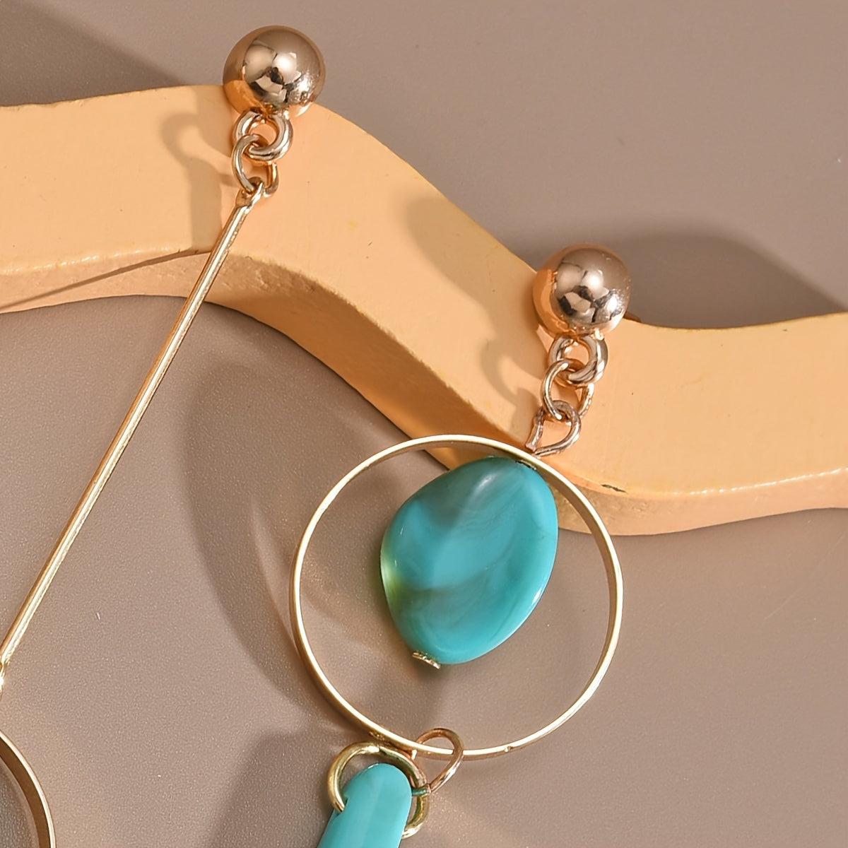 Asymmetric Long Earrings Set