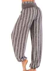 Striped Print Casual Sports Pants