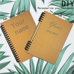 Cow Cover Notebook with Buckle Ring Horizontal Line Pages
