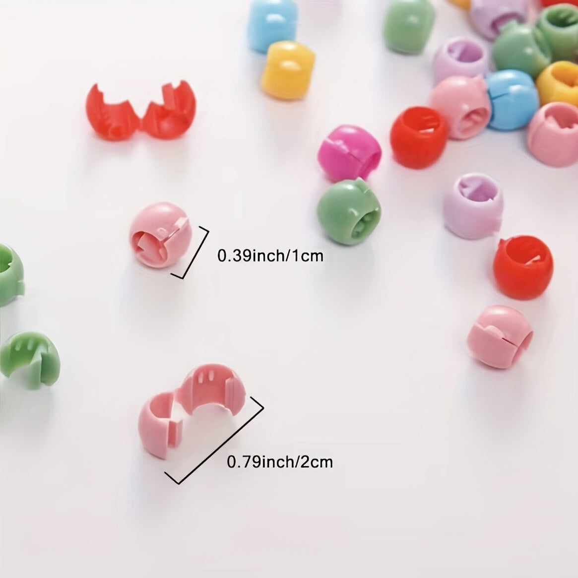 100pcs Colorful Hair Braids Beads Headwear Hair Claw Clips