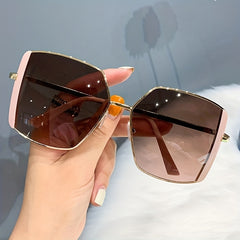 Vintage Oversized Square Sunglasses Gradient Lens UV400