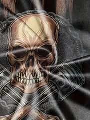Skull 3d Pattern Mens 2 Piece Outfits Short Sleeve T shirt And Shorts Set