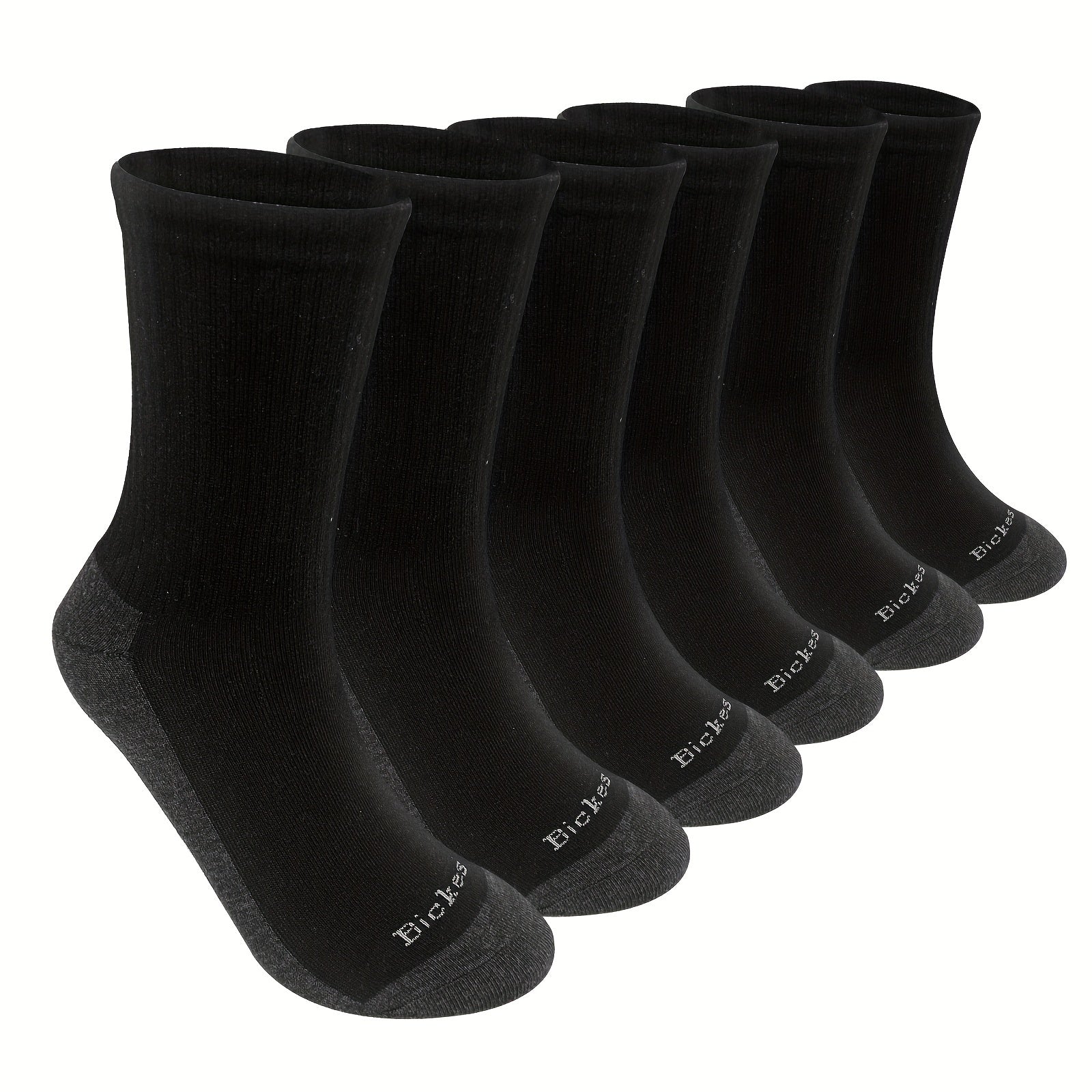 6 Pairs Men's Outdoor Sweat Absorbing Mid-calf Socks