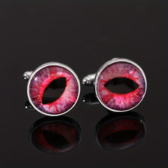 Crystal Glass Cat Eye Eyelet Cufflinks High-End Shirt Buckle