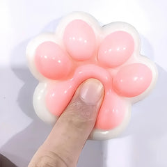 Cat Paw Squeeze Toy Soft Rubber Relaxation Toy Pink