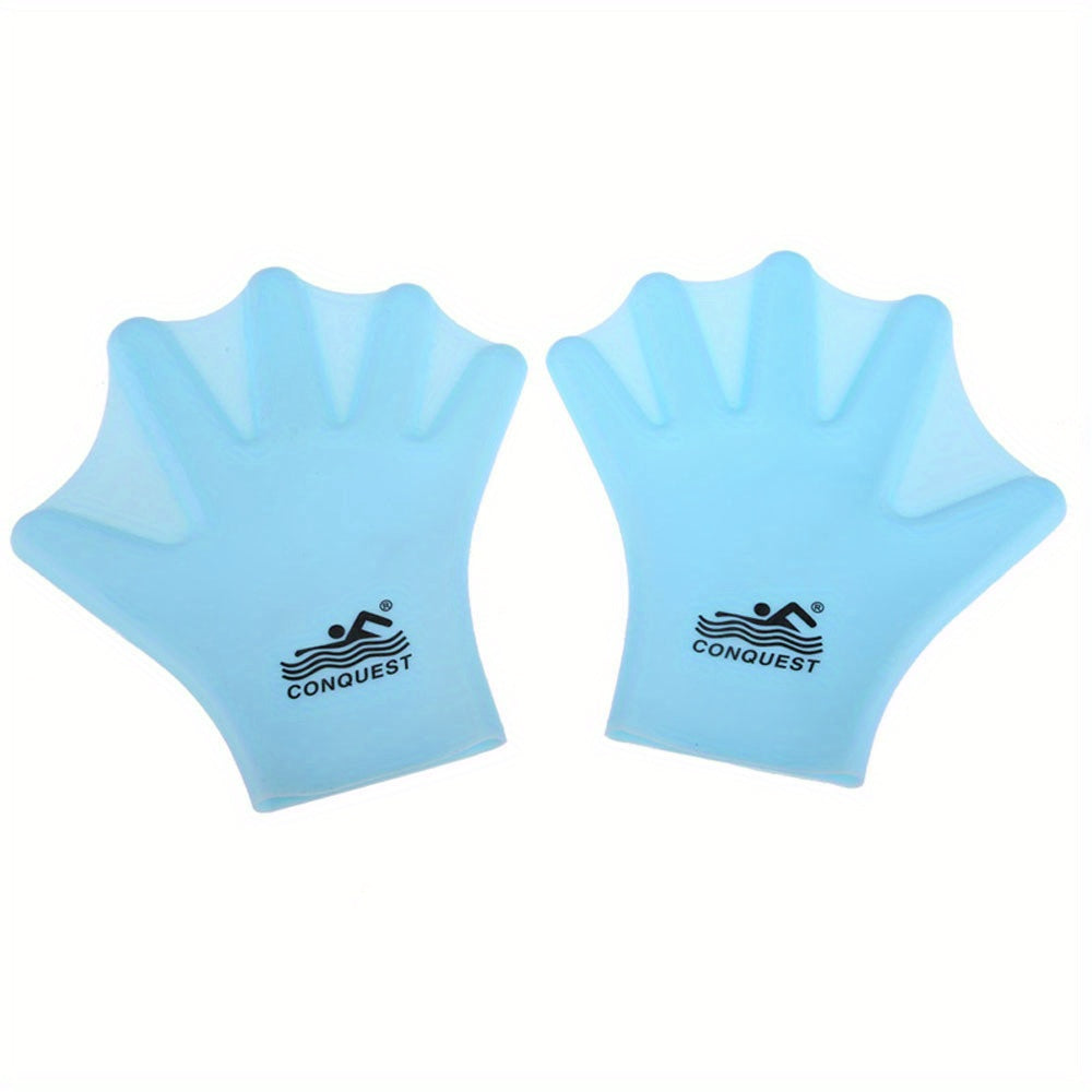 Adult Swimming Webbed Gloves Hand Paddle Silicon Diving Equipment