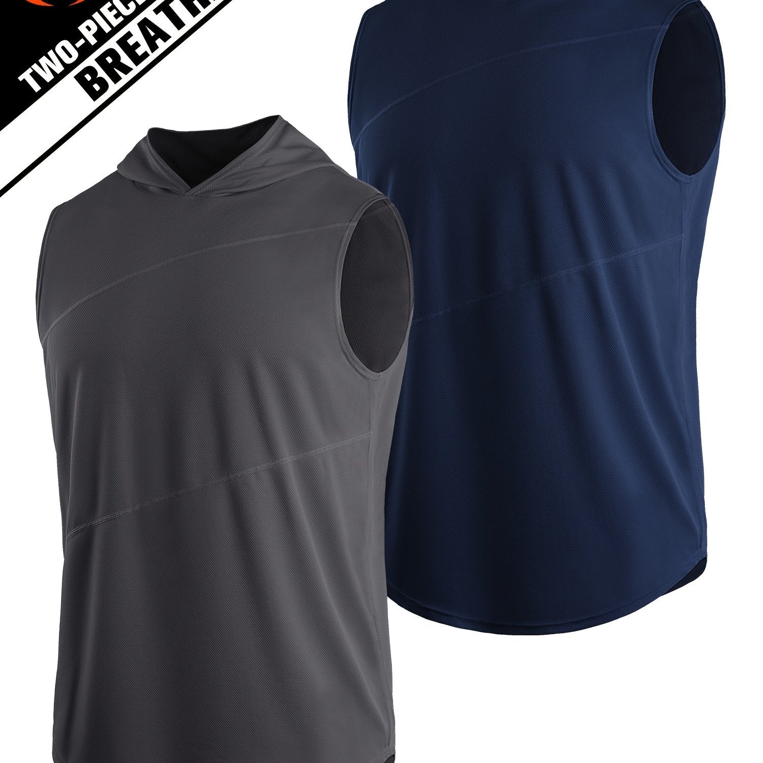 Men's Casual Hooded Tank Top Quick Dry Sleeveless T-Shirt