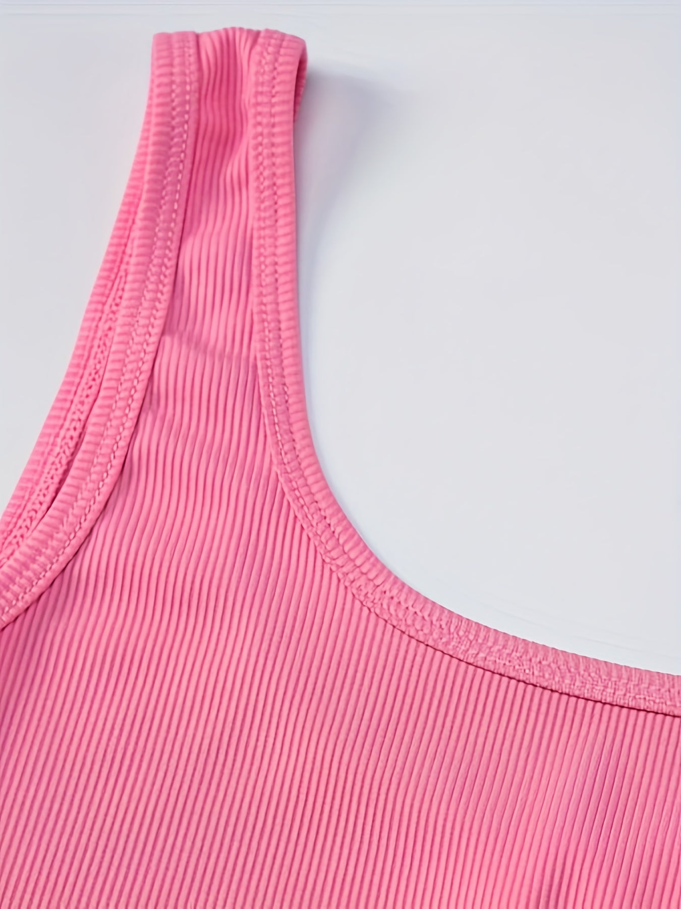 Rib Knit Yoga Jumpsuit Tummy Control Stretch Bodysuit