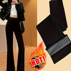 Warm Plus Velvet Flared Pants High Elasticity Women's Clothing
