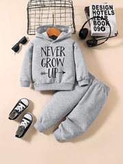 Baby Boy Casual Outfit Graphic Sweatshirt Pants Set Kids Clothes