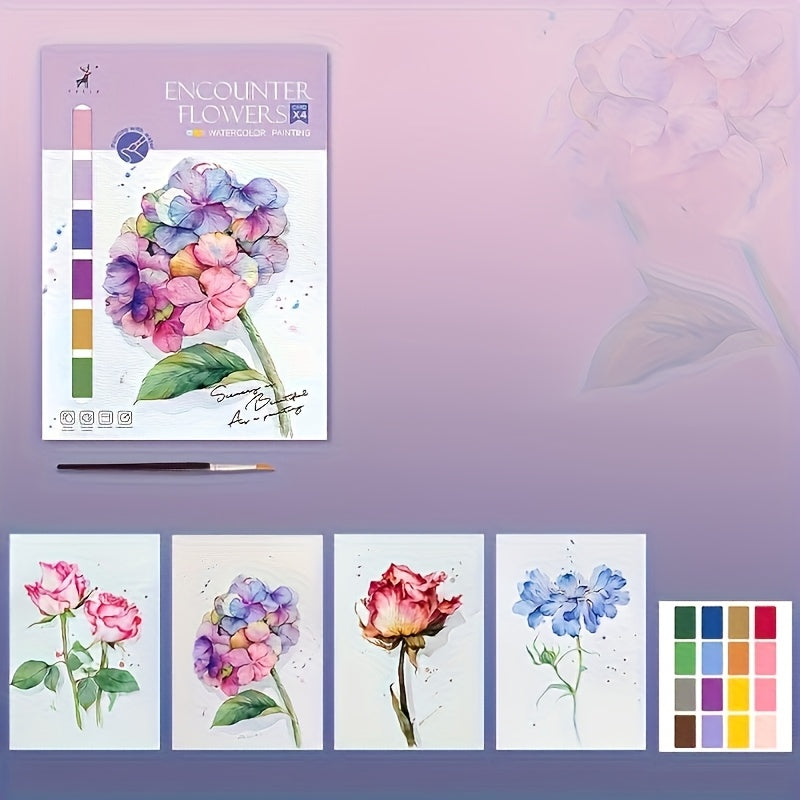 Creative Drawing Book Coloring Book and Landscape & Floral Artistic Painting Pap