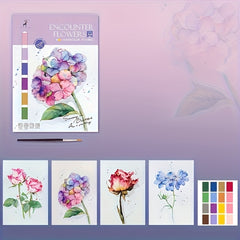 Creative Drawing Book Coloring Book and Landscape & Floral Artistic Painting Pap