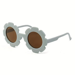 Sunflower Round Frame Sunglasses UV Protection for Kids