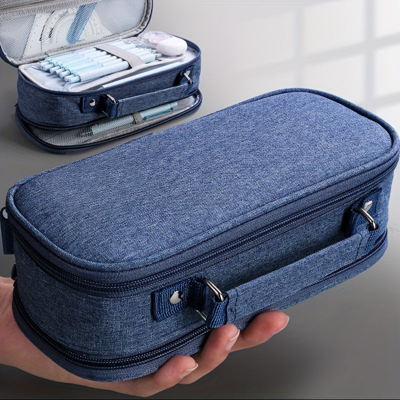 High Capacity Canvas Holder - Reliable Solution for Stationery Pencils Cosmetics