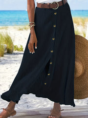 Women's Button Up Ruched Skirt