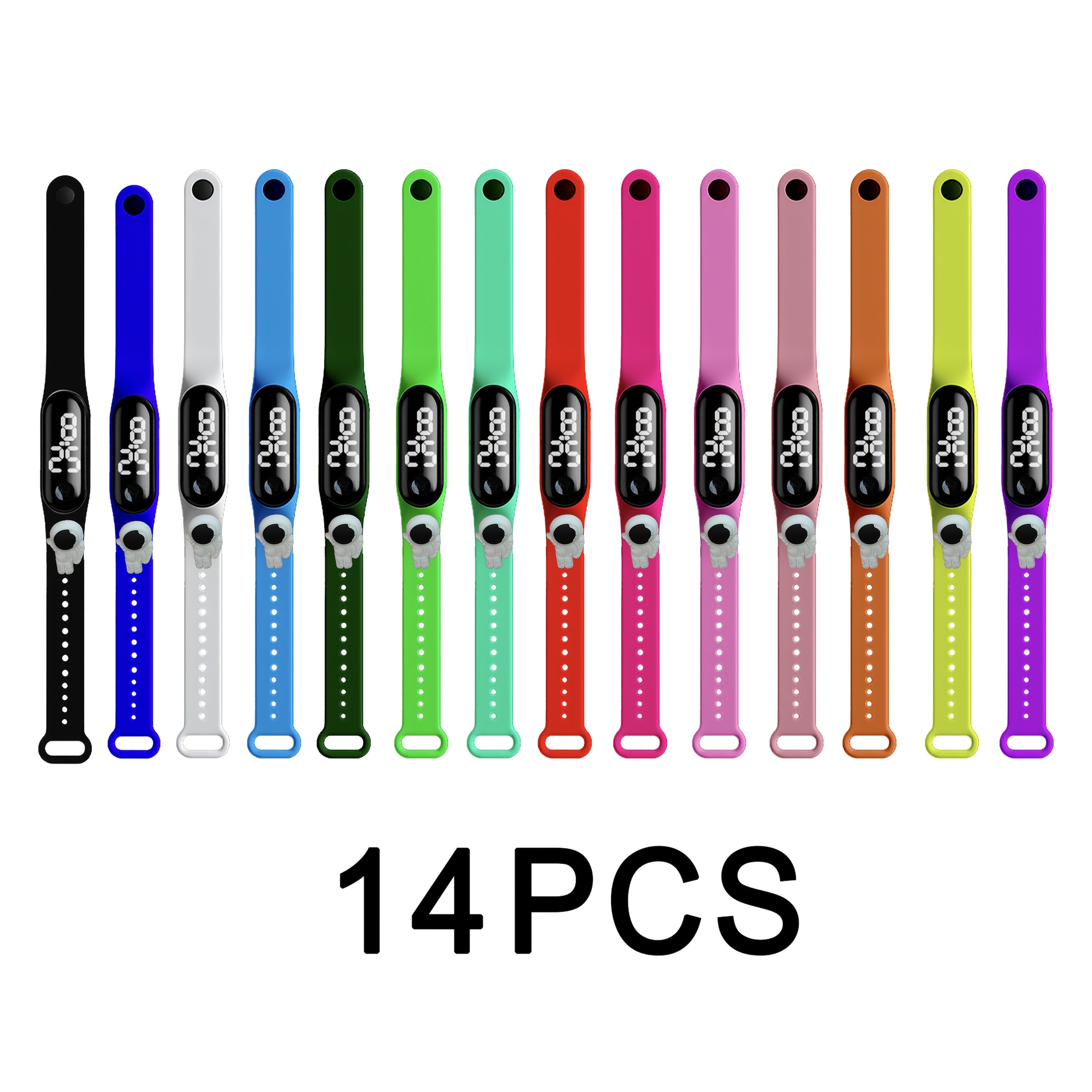 14 LED Digital Watches Candy Series Sports Wristbands