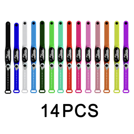 14 LED Digital Watches Candy Series Sports Wristbands