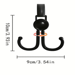 2pcs Car Hooks, Multifunctional Organizer for Bag and Grocery, Black