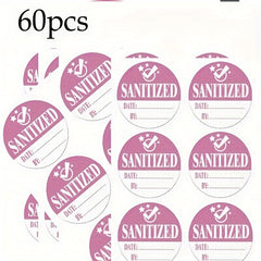 60pcs Large Disinfection Label Clean Blank Date Stickers