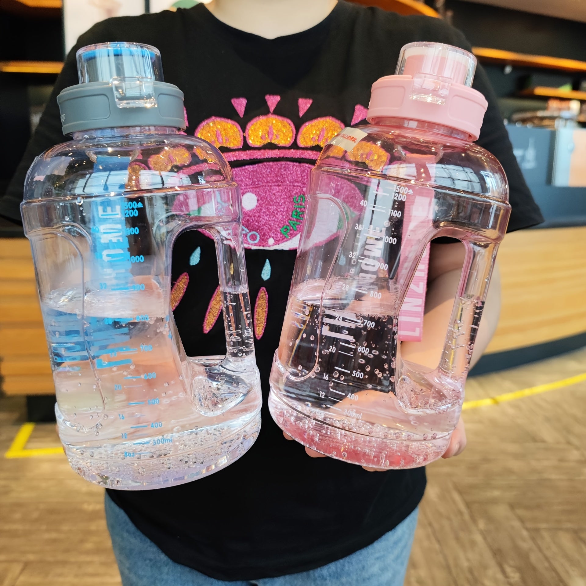 1500ml Sports Water Bottle Leakproof Outdoor Water Cup
