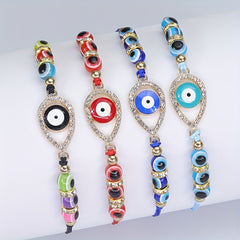 Adjustable Bracelet with Rhinestones & Beads - Perfect Gift for Women