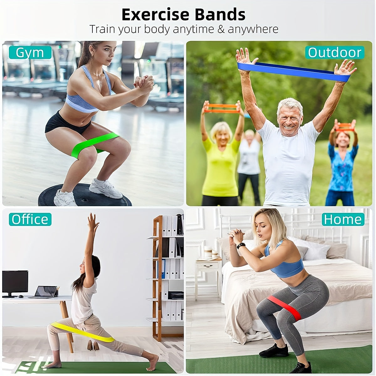 5pcs Yoga Resistance Bands Set for Booty Legs Pilates