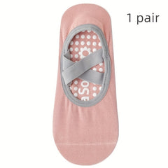Professional Yoga Socks Cross Strap Non-Slip Silicone Gripper Socks