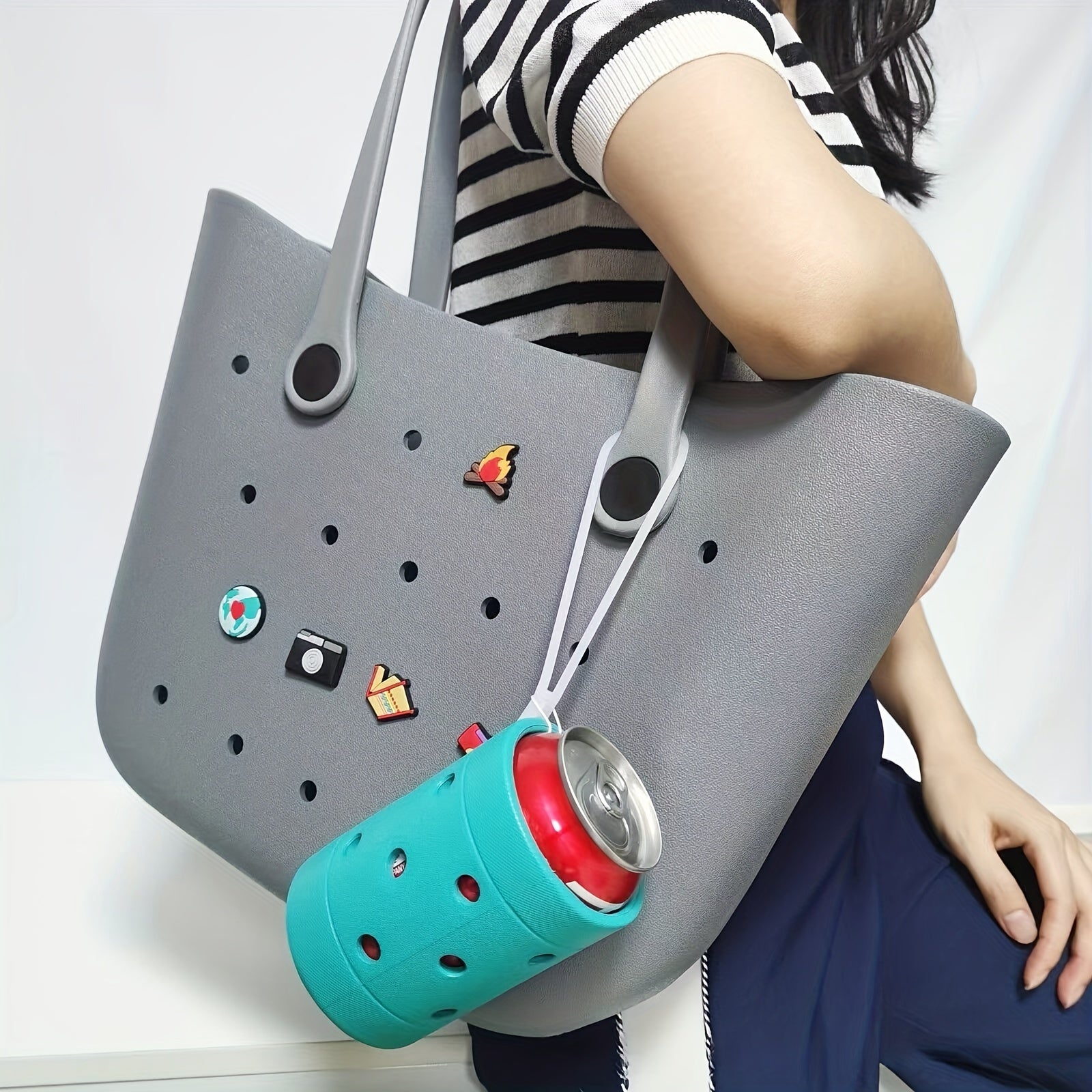 Portable Plastic Cup Holder Beach Bag Accessories