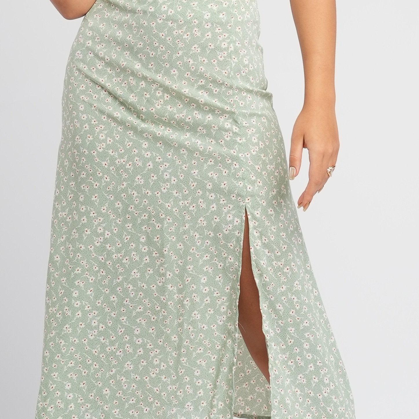 Ditsy Floral Slit Skirt Casual Loose Summer Women's Clothing