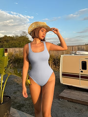 Square Neck Tight Suspender Jumpsuits Sports Fitness Yoga Running