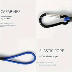 Outdoor Elastic Rope With Mountaineering Buckle Camping Keychain