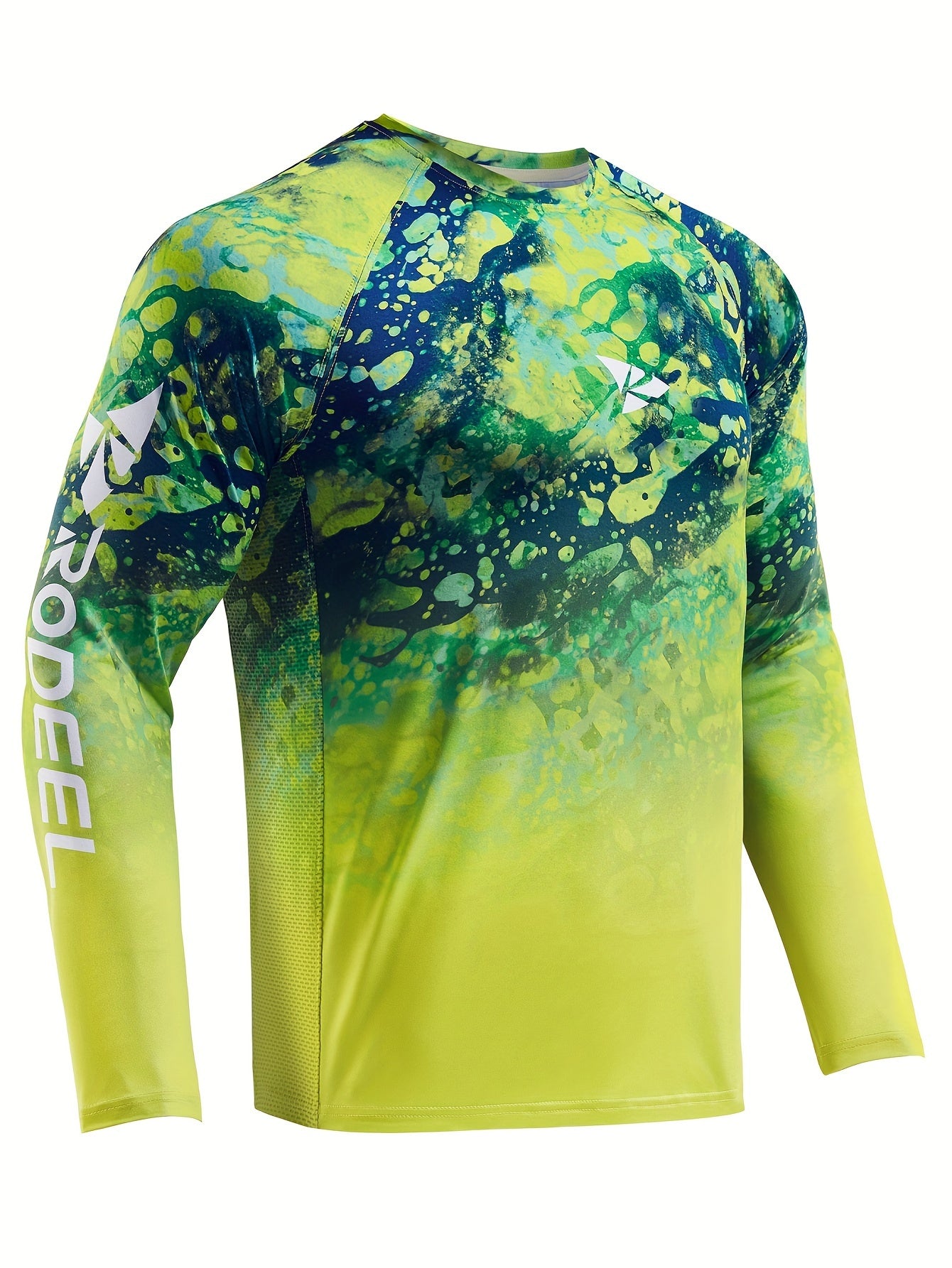 Men's Tie Dye UPF 50 Sun Protection Long Sleeve T-shirt for Outdoor Fishing