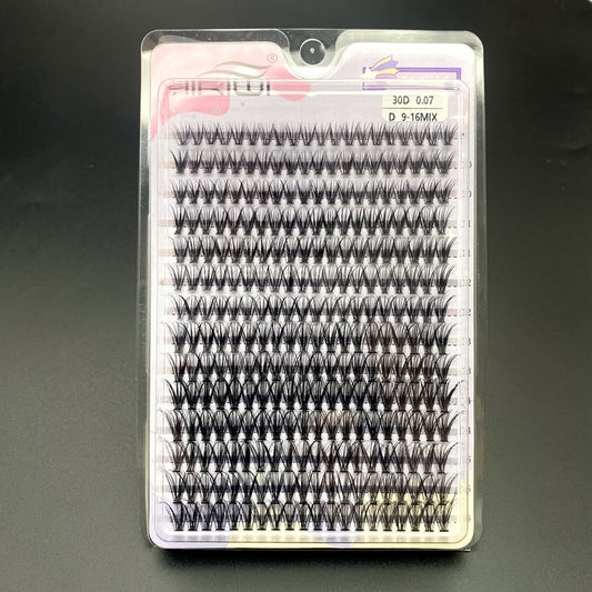 280Pcs 30D 9-16mm D Curl Cluster Lashes Individual Extension