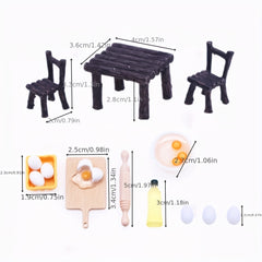 Dollhouse Food Play Set Pretend Play Kitchen Accessories Mini Food Toy