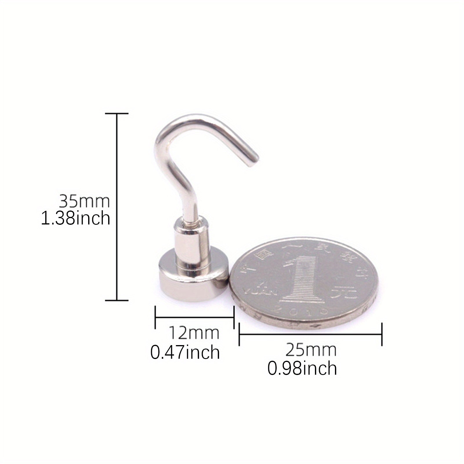10pcs Magnetic Hooks 2 72 KG Extra Strong Magnet Fridge Heavy Duty Cruise Hook