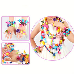 108pcs Cordless DIY Bead Craft Kit for Kids Bracelets & Necklaces
