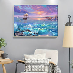 Embroidery Kit Cross Stitch Seascapes Stamped Cotton Art Craft Sewing