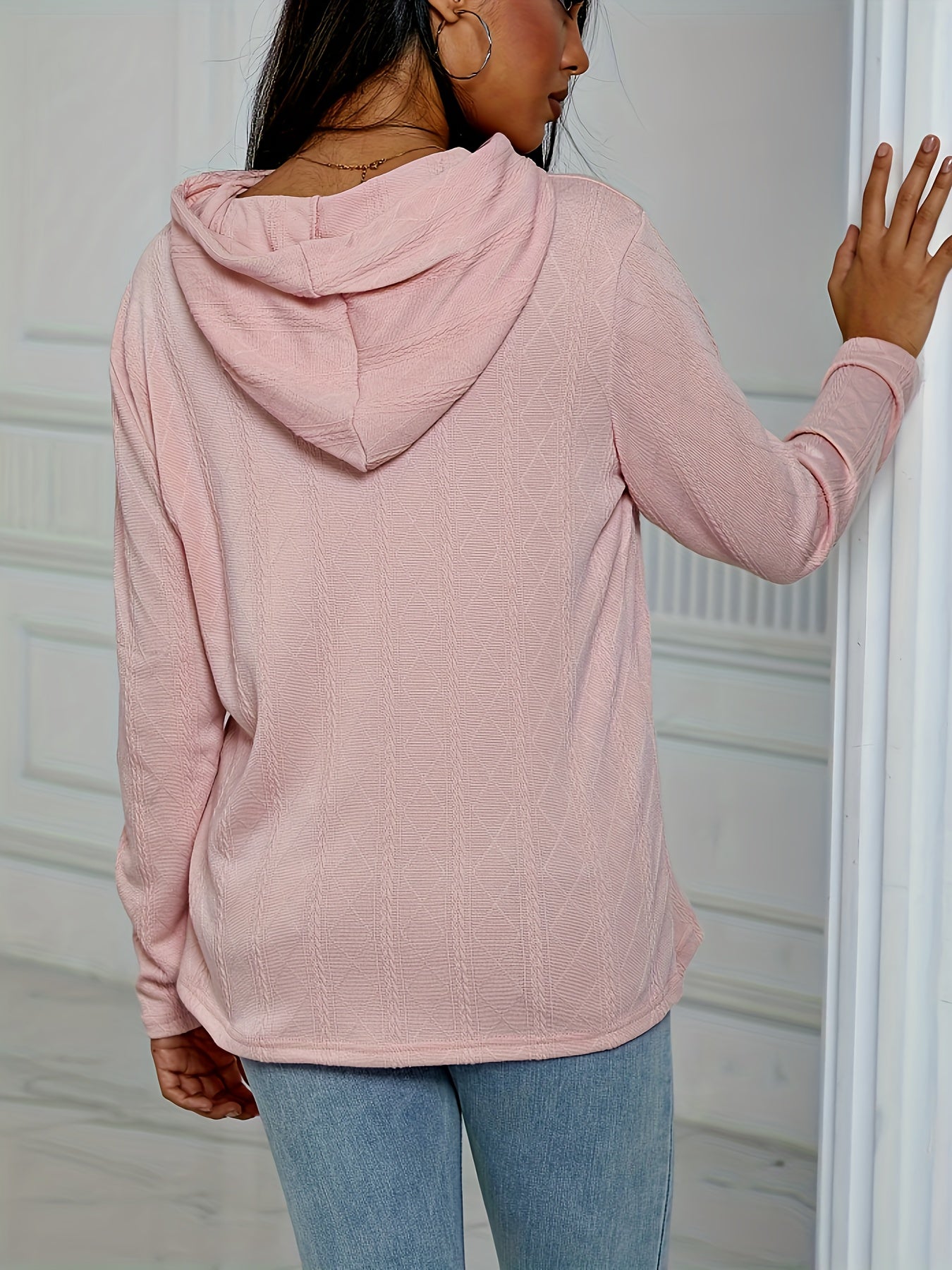 Solid Drawstring Long Sleeve Hoodie Casual Comfy Stylish Loose Sweatshirt