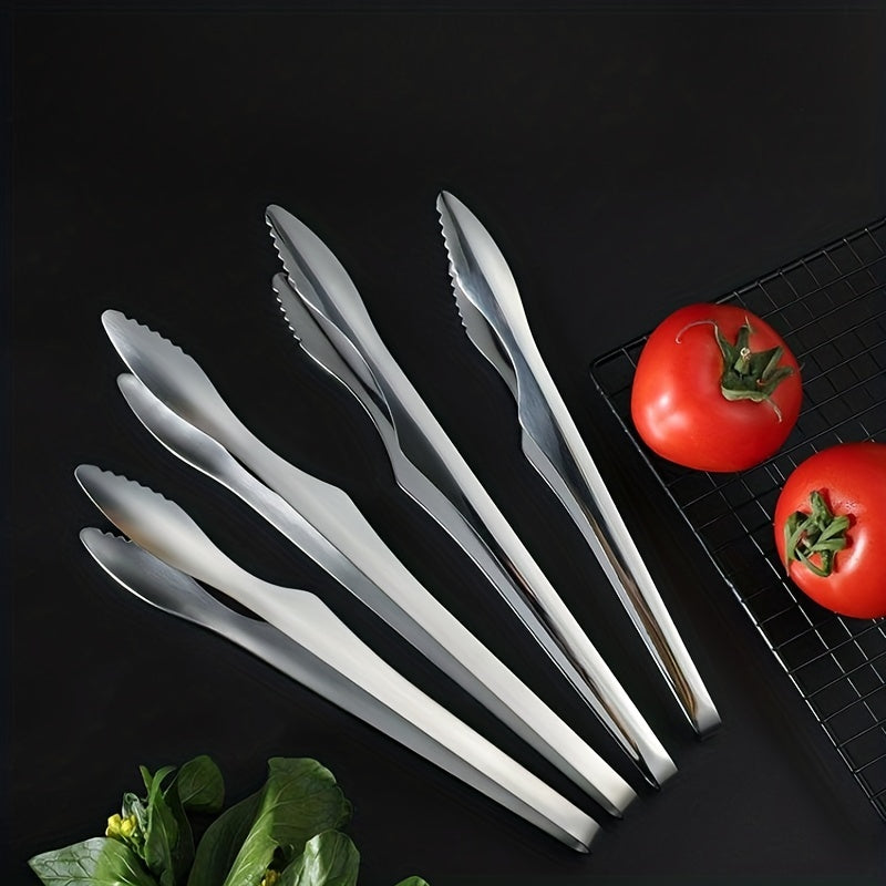 Stainless Steel Food Tongs, Anti-scalding BBQ Clip, Salad & Grilling Tongs