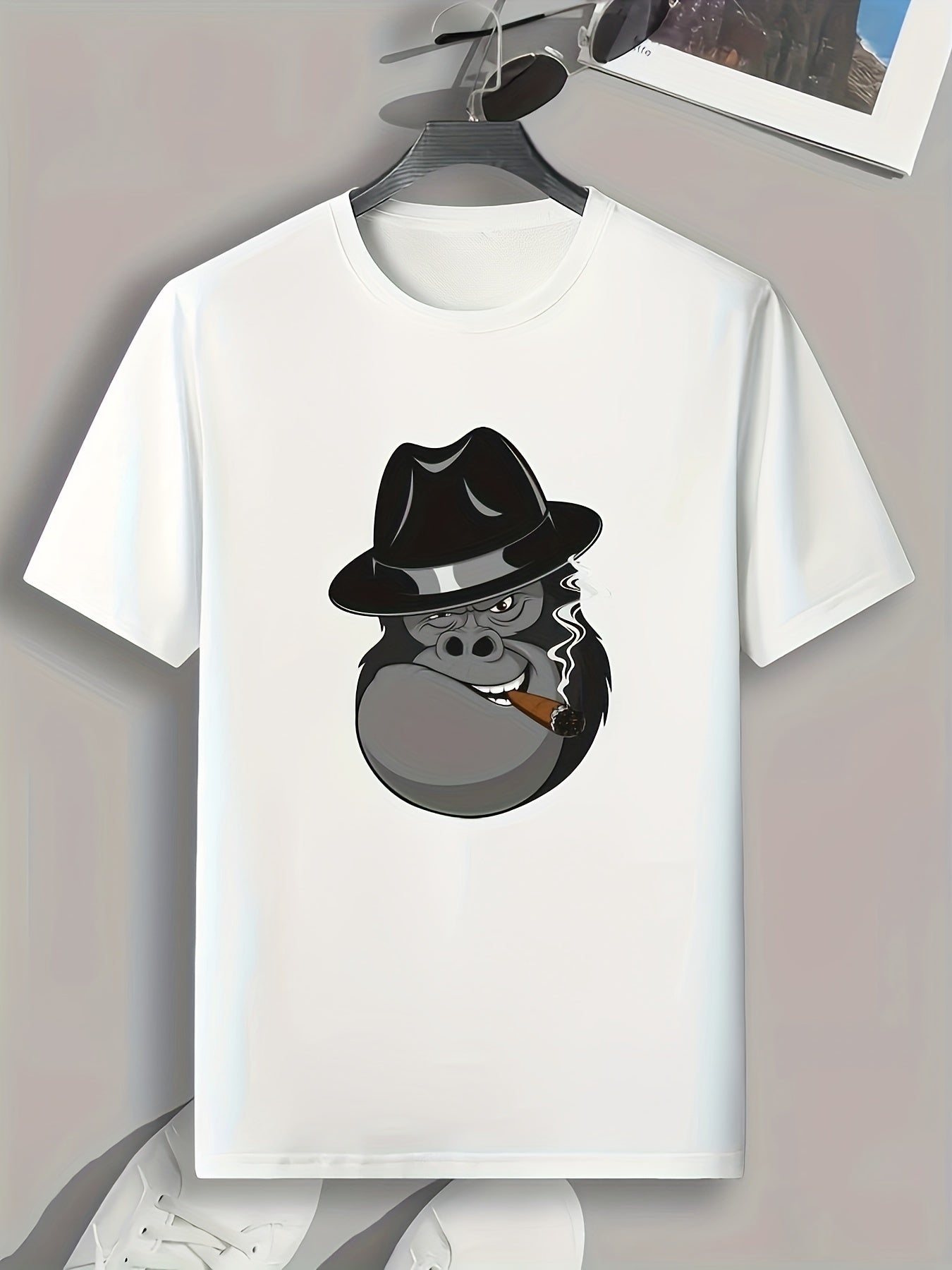 Men's Animal Print Slim Fit T-shirt for Spring Summer Holiday