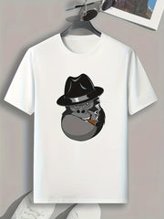 Men's Animal Print Slim Fit T-shirt for Spring Summer Holiday