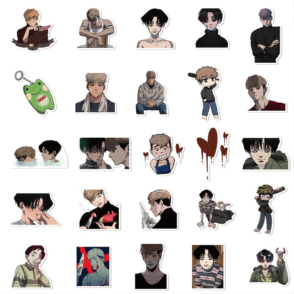 50 Anime Killing Stalking Doodle Stickers Waterproof DIY Creative Toys