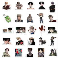 50 Anime Killing Stalking Doodle Stickers Waterproof DIY Creative Toys