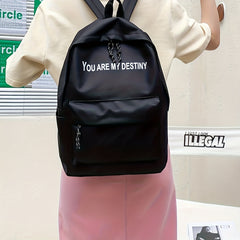 Children's Lightweight Nylon Travel Backpack Letter Schoolbag